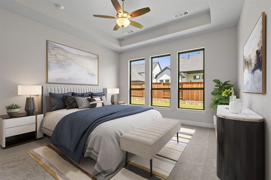 Furnished interior view inside a new home in Windsong Ranch, Prosper (Image 12). Furnished interior view inside a new home in Windsong Ranch, Prosper (Image 12).