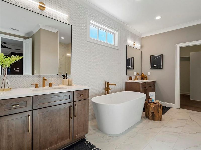 Furnished interior view inside a new home in , Suwanee (Image 11).