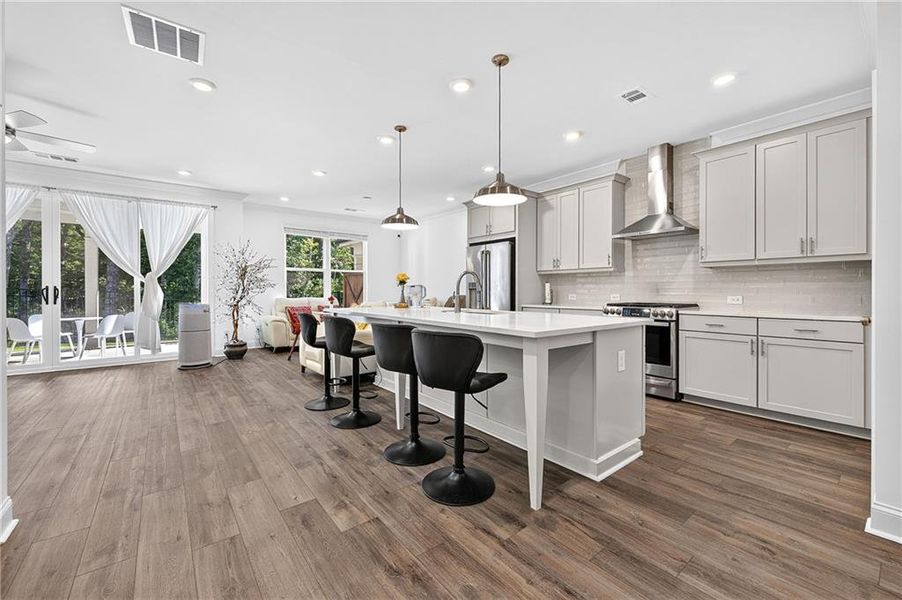 Furnished interior view inside a new home in , Suwanee (Image 5).