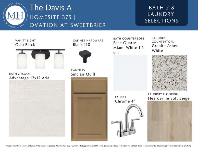 Sample of building materials used in homes in Ovation at Sweetbrier, Durham (Image 8). Sample of building materials used in homes in Ovation at Sweetbrier, Durham (Image 8).