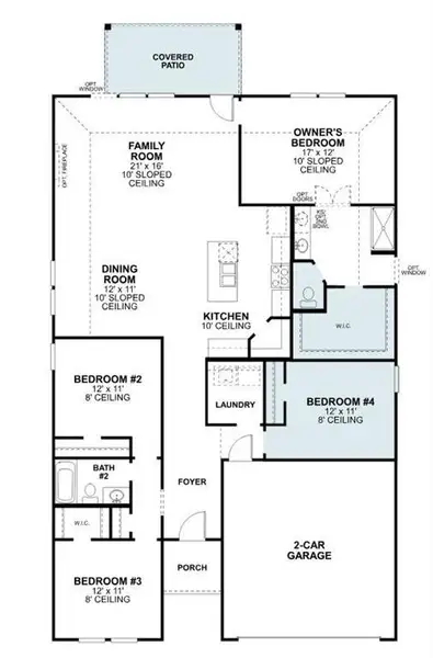 2D floor plan layout of this home in Verandah, Royse City, TX (Image 2). 2D floor plan layout of this home in Verandah, Royse City, TX (Image 2).