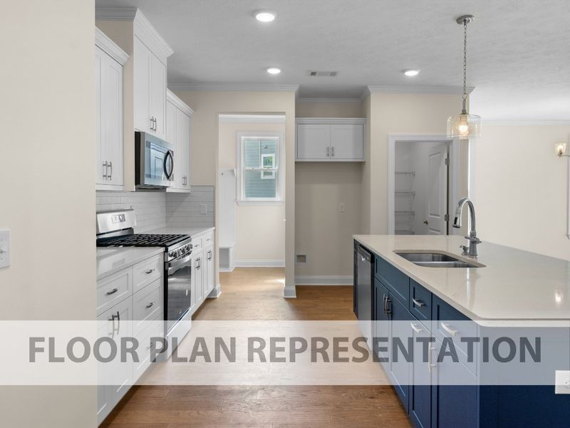 Furnished interior view inside a new home in Sinclair at Crawford Creek, Grovetown (Image 8).