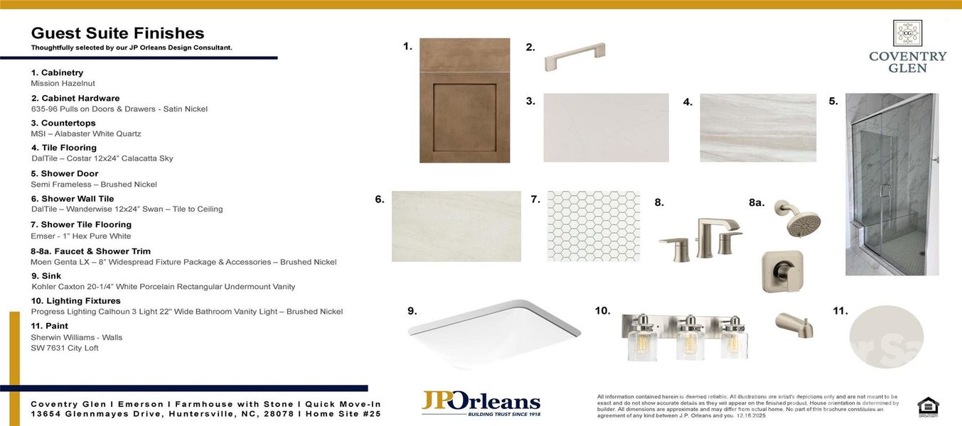 Sample of building materials used in homes in Coventry Glen, Huntersville (Image 10).