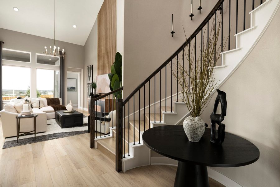 Representative furnished interior of a home built from the McKinney by Tri Pointe Homes in Lariat, Liberty Hill (Image 8).