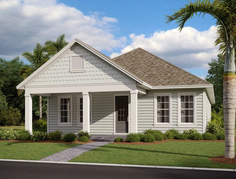 Representative exterior photo of a completed home built from the Brigham by Ashton Woods in Weslyn Park Single Family, St. Cloud, FL (Image 11).