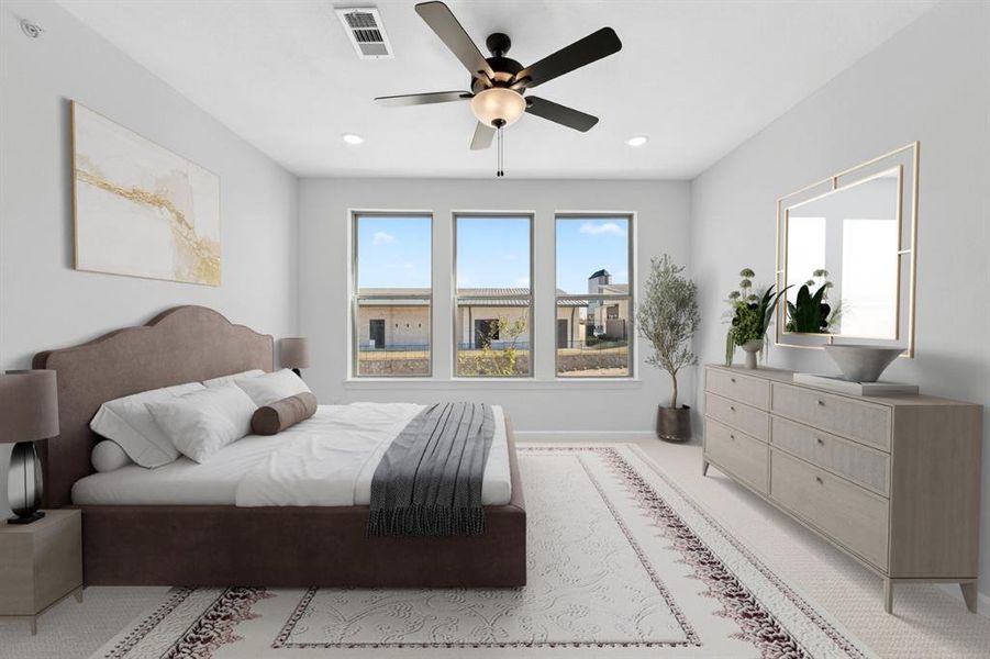 Furnished interior view inside a new home in Hillside at Las Colinas, Irving (Image 9).