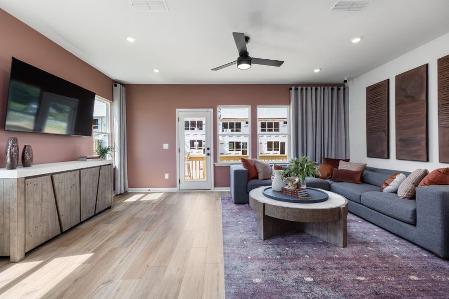 Representative furnished interior of a home built from the Broxton by Pulte Homes in Barclay Townes at The Pointe, Wilmington (Image 6). Representative furnished interior of a home built from the Broxton by Pulte Homes in Barclay Townes at The Pointe, Wilmington (Image 6).