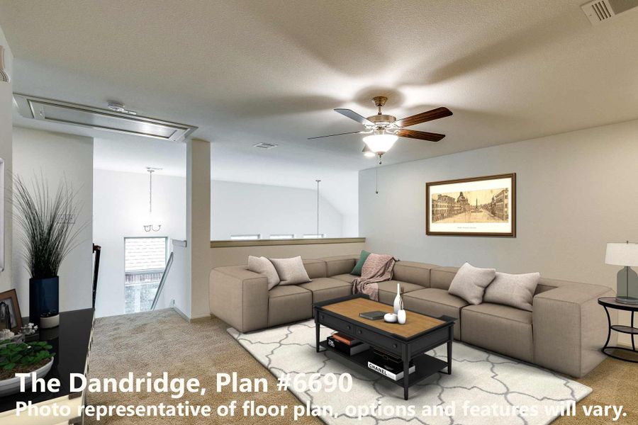 Representative furnished interior of a home built from the The Dandridge by David Weekley Homes in Myrtle Creek, Waxahachie (Image 6). Representative furnished interior of a home built from the The Dandridge by David Weekley Homes in Myrtle Creek, Waxahachie (Image 6).