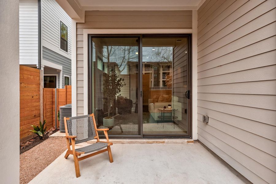 Exterior details and patio area of a home in , Austin (Image 21).