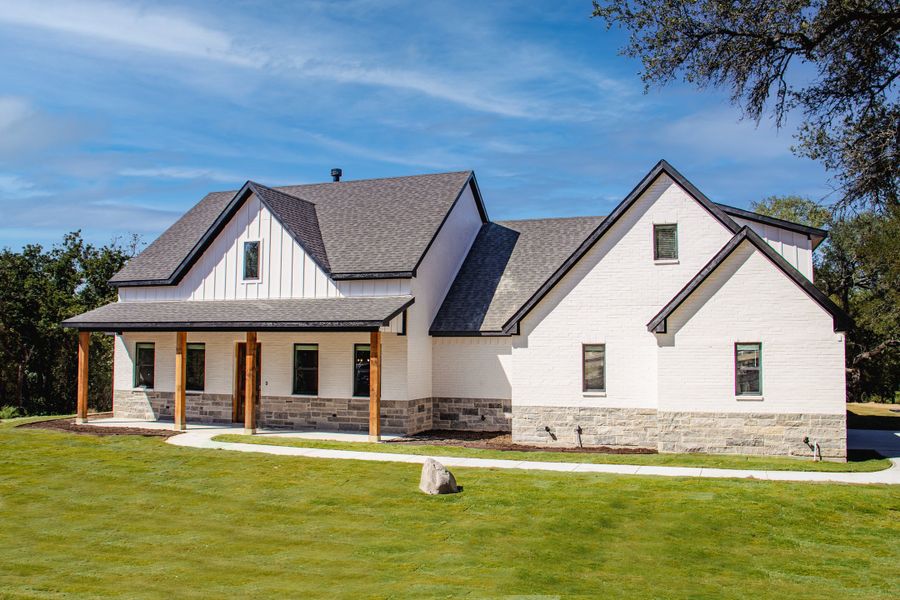 Representative exterior photo of a completed home built from the Manor Farm House by Trinity Classic Homes in Zion Trails, Poolville, TX (Image 17). Representative exterior photo of a completed home built from the Manor Farm House by Trinity Classic Homes in Zion Trails, Poolville, TX (Image 17).