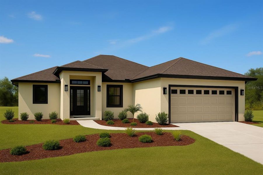 Front exterior of a new home in , North Port, FL, highlighting curb appeal (Image 1).