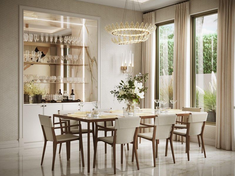 Furnished interior view inside a new home in , Fort Lauderdale (Image 7).