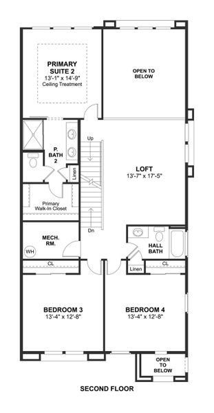 2D floor plan layout for the Seaview III - End Unit by K. Hovnanian® Homes in Aria at Silverstone, Scottsdale, AZ (Image 6).