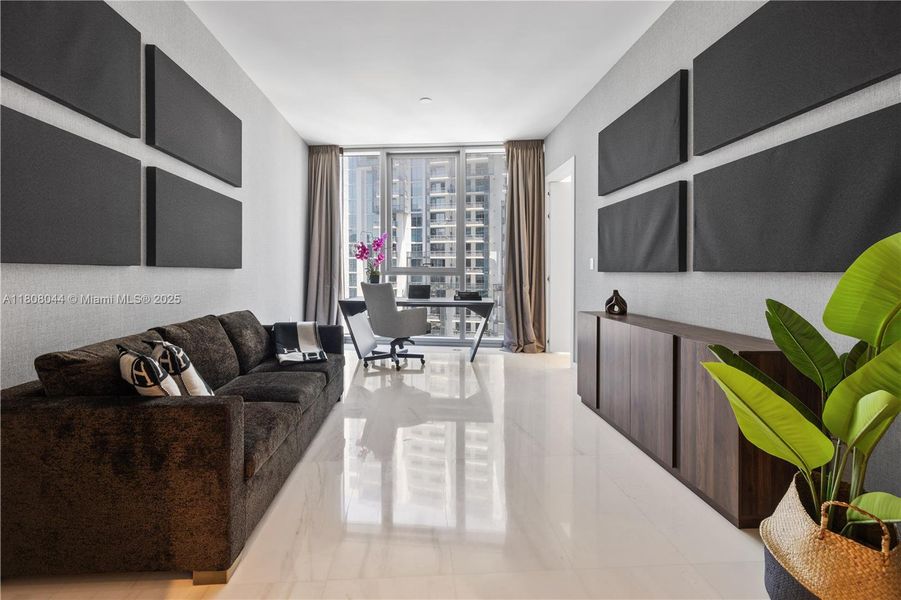 Furnished interior view inside a new home in Aston Martin Residences, Miami (Image 13).