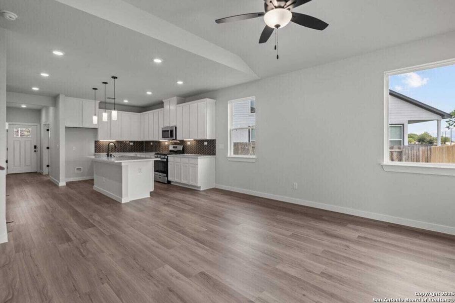 Furnished interior view inside a new home in August Fields, New Braunfels (Image 7).