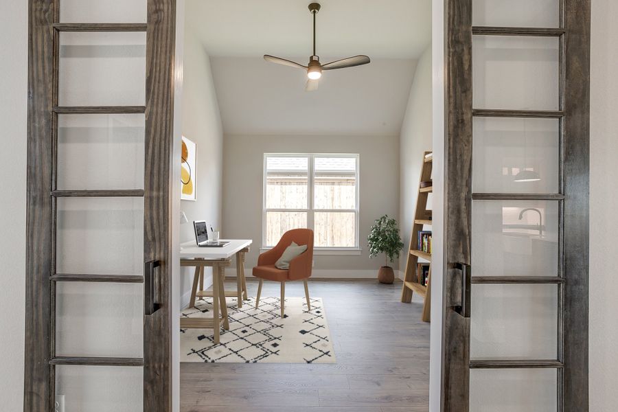 Representative furnished interior of a home built from the The Conroe by Kenmark Homes in LeTara, Haslet (Image 7).