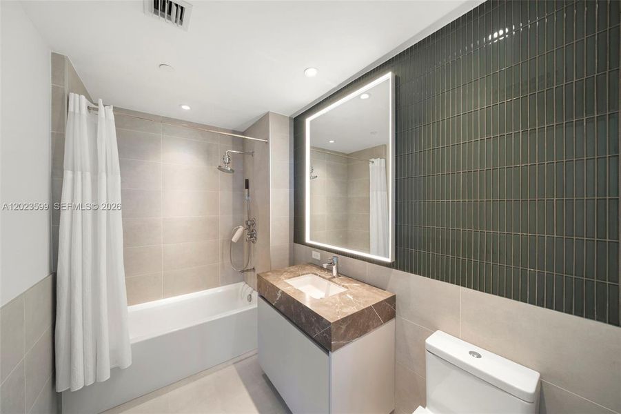 Furnished interior view inside a new home in , Miami Beach (Image 18). Furnished interior view inside a new home in , Miami Beach (Image 18).