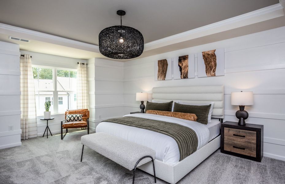 Furnished interior view inside a new home in Exchange at 401, Raleigh (Image 8).