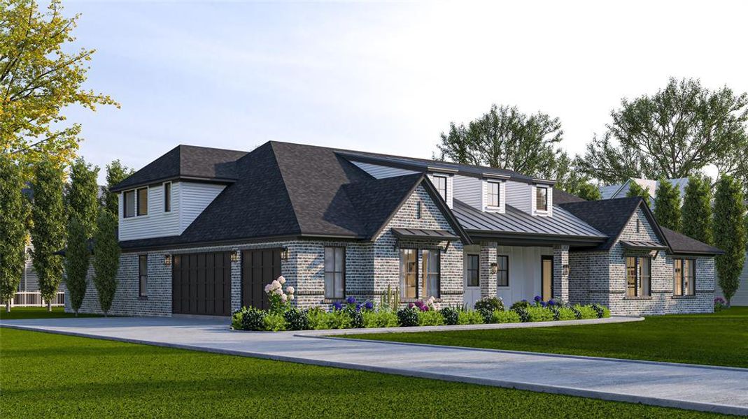 Side view rendering of 1020 Lake Breeze