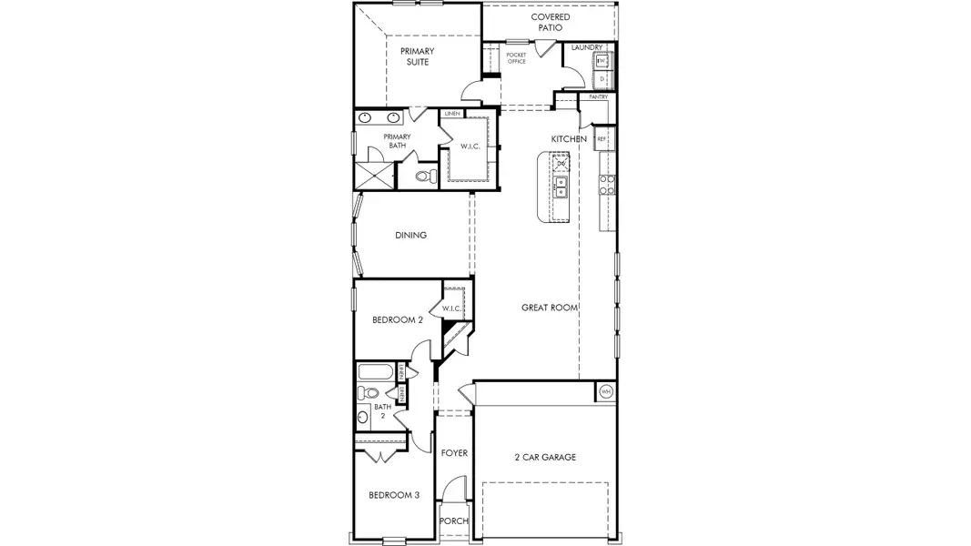 2D floor plan layout of this home in Riviera Pines - Premier Series, Huffman, TX (Image 3). 2D floor plan layout of this home in Riviera Pines - Premier Series, Huffman, TX (Image 3).