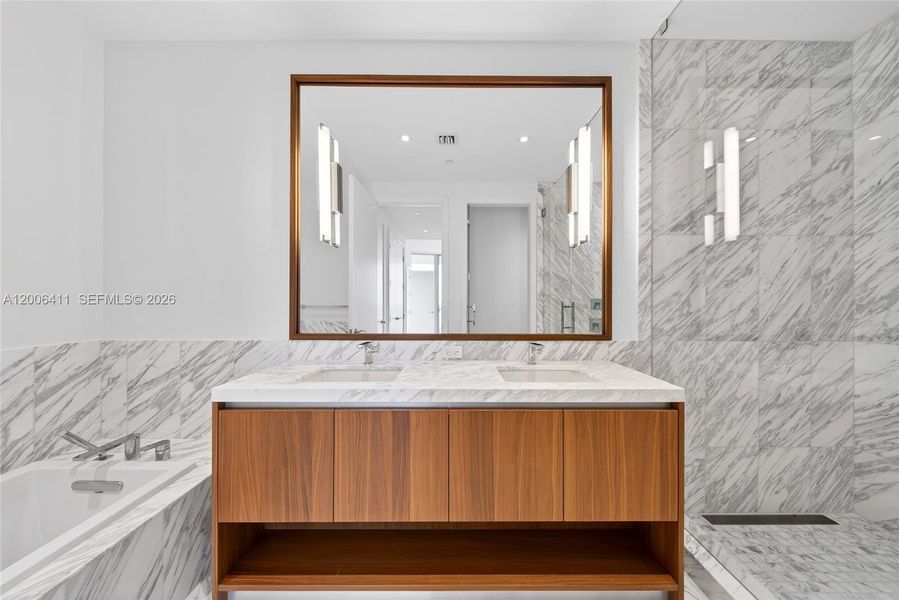 Furnished interior view inside a new home in , Miami (Image 14).