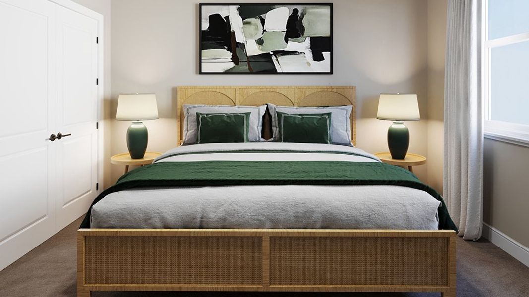 Furnished interior view inside a new home in Esplanade at Kingston, Estero (Image 14).