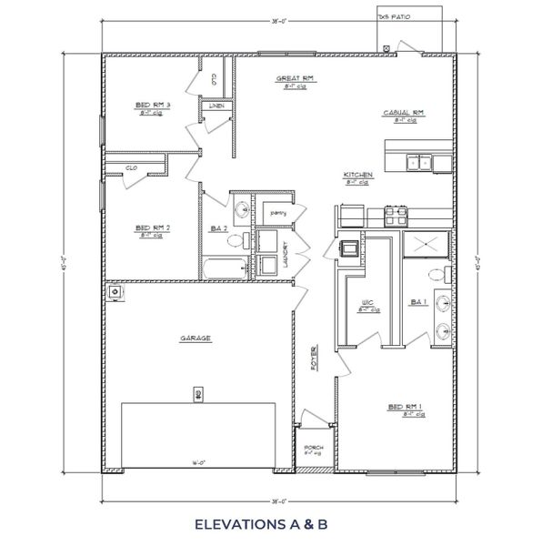 2D floor plan layout of this home in Palmetto Bluff, Port Saint Joe, FL (Image 5). 2D floor plan layout of this home in Palmetto Bluff, Port Saint Joe, FL (Image 5).