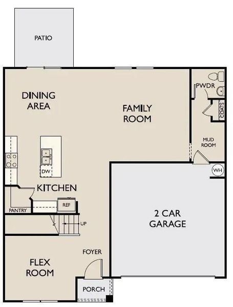 2D floor plan layout of this home in Mt. Tabor Ridge, Dallas, GA (Image 3).
