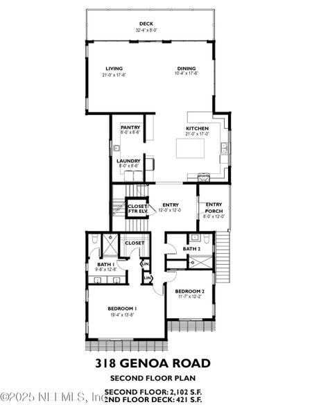2D floor plan layout of this home in , St. Augustine, FL (Image 4).