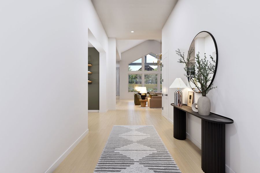 Representative furnished interior of a home built from the The Allison by David Weekley Homes in Whyburn Estate Series, Flower Mound (Image 5).