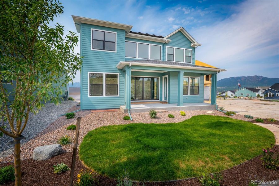 Front exterior of a new home in Cloverleaf – Mountainview Collection, Monument, CO, highlighting curb appeal (Image 23).