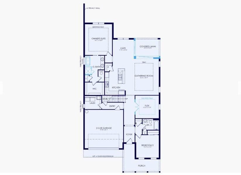 2D floor plan layout of this home in The Reserve at Eastpointe, Palm Beach Gardens, FL (Image 3).
