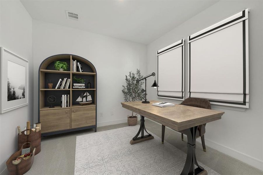 Furnished interior view inside a new home in Timberbrook, Justin (Image 26). Furnished interior view inside a new home in Timberbrook, Justin (Image 26).