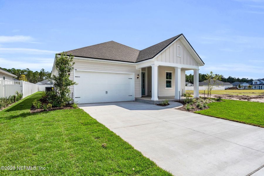 Front exterior of a new home in , Jacksonville, FL, highlighting curb appeal (Image 17). Front exterior of a new home in , Jacksonville, FL, highlighting curb appeal (Image 17).