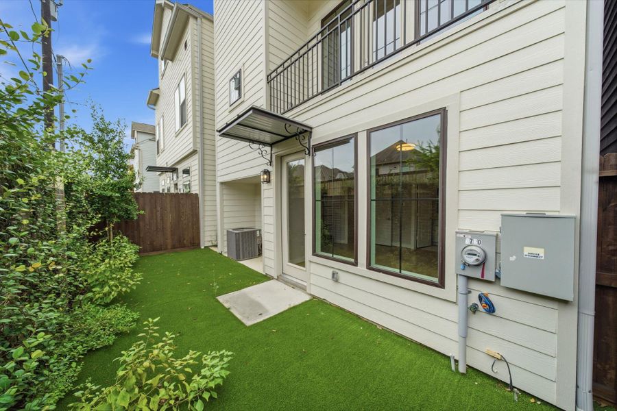 Exterior details and patio area of a home in Spring Valley Creek, Houston (Image 4). Exterior details and patio area of a home in Spring Valley Creek, Houston (Image 4).