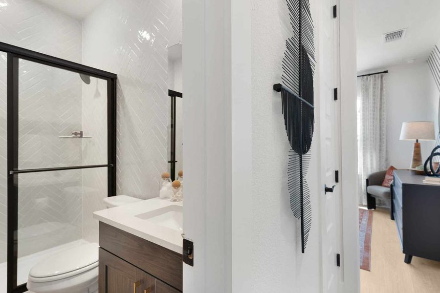 Furnished interior view inside a new home in Highland Village, Georgetown (Image 77). Furnished interior view inside a new home in Highland Village, Georgetown (Image 77).