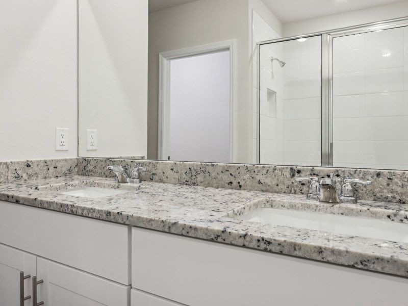 Primary bathroom in the Ibis floorplan at 44518 Cable Creek Dr