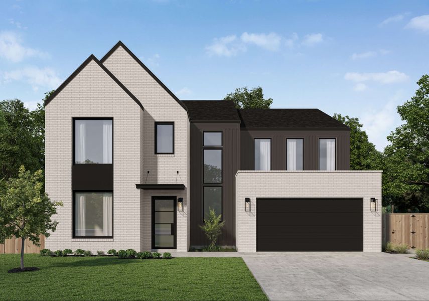 Front exterior of a new home in , Houston, TX, highlighting curb appeal (Image 1). Front exterior of a new home in , Houston, TX, highlighting curb appeal (Image 1).