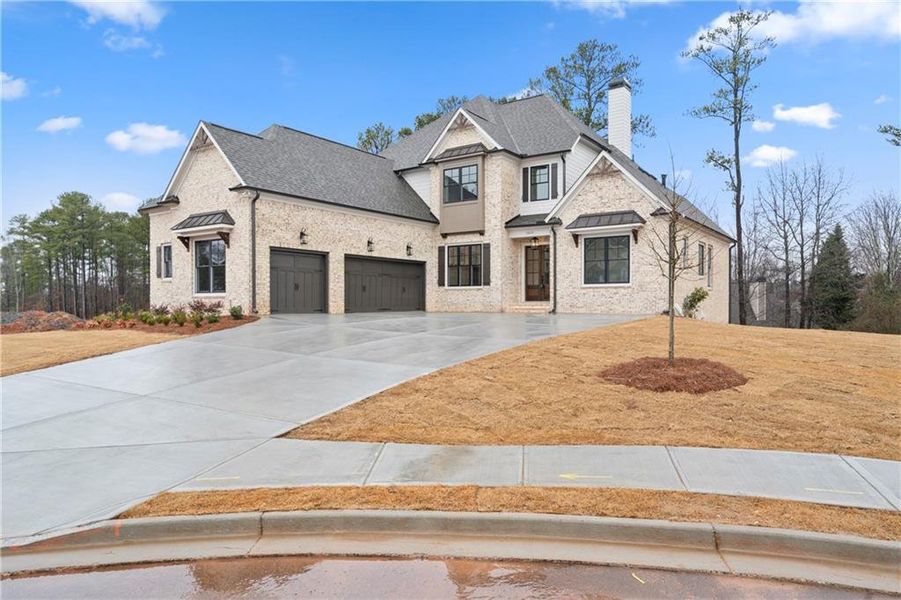 Front exterior of a new home in , Marietta, GA, highlighting curb appeal (Image 24). Front exterior of a new home in , Marietta, GA, highlighting curb appeal (Image 24).