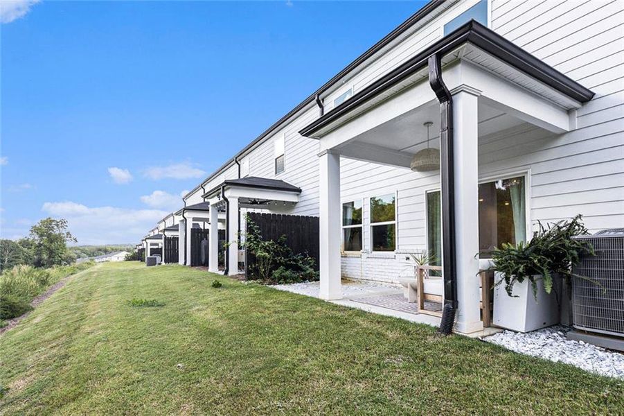 Front exterior of a new home in Terrace at Riverview Landing, Mableton, GA, highlighting curb appeal (Image 2).
