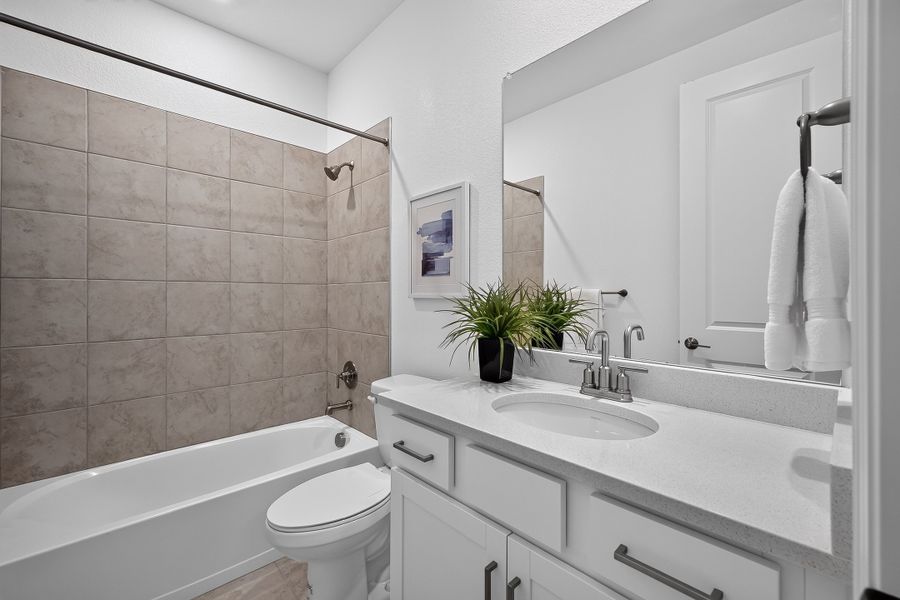 Furnished interior view inside a new home in Trailstone, Arvada (Image 25).