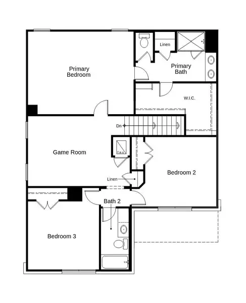 2D floor plan layout of this home in Centerpoint Meadows, Lockhart, TX (Image 4).