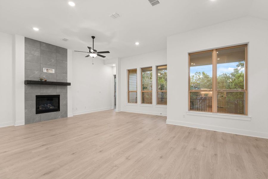 Family Room with fireplace - Representative Photo