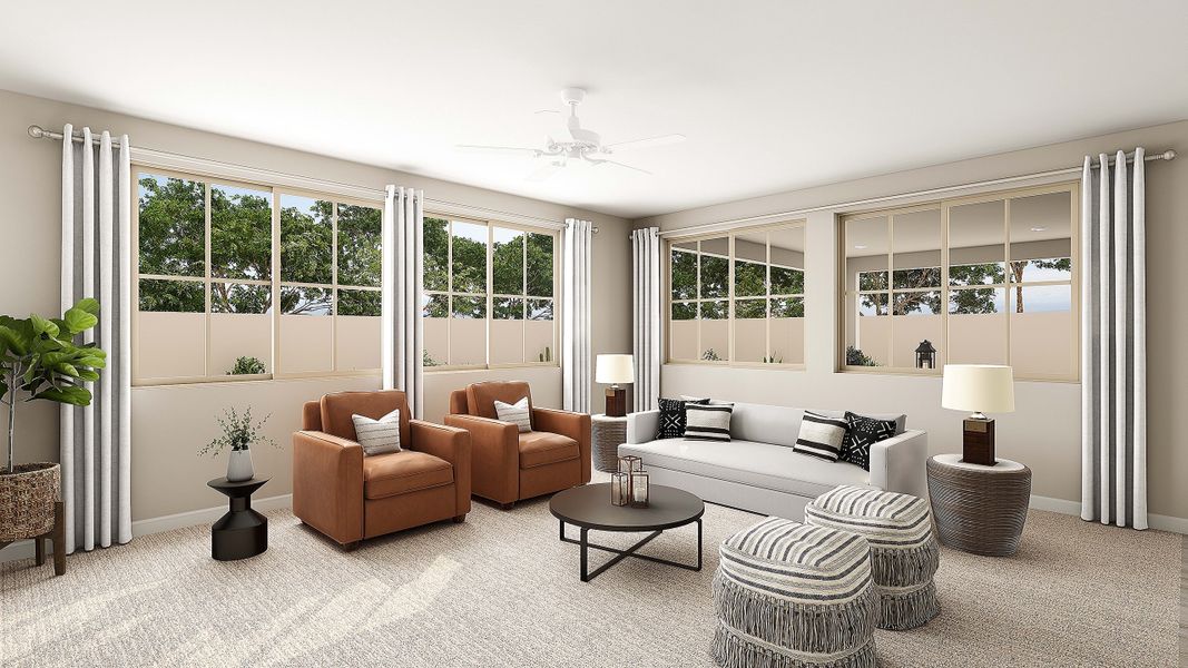 Representative furnished interior of a home built from the Viridian Plan 4004 by Tri Pointe Homes in Waterston Central, Gilbert (Image 16).