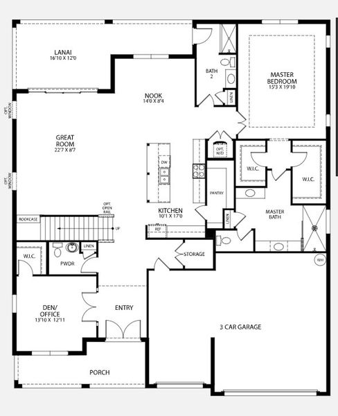 2D floor plan layout for the Verona by Maronda Homes in Port Orange, Edgewater, FL (Image 3). 2D floor plan layout for the Verona by Maronda Homes in Port Orange, Edgewater, FL (Image 3).