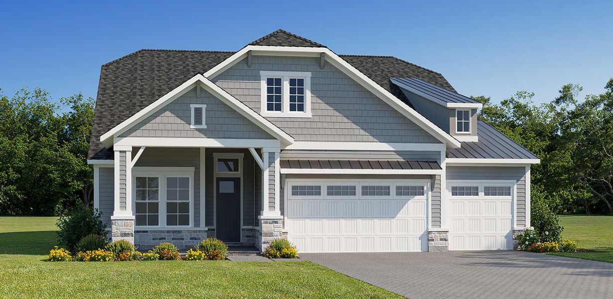 Representative exterior photo of a completed home built from the Mason - Hidden Creek by MasterCraft Builder Group in SilverLeaf, St. Augustine, FL (Image 5).