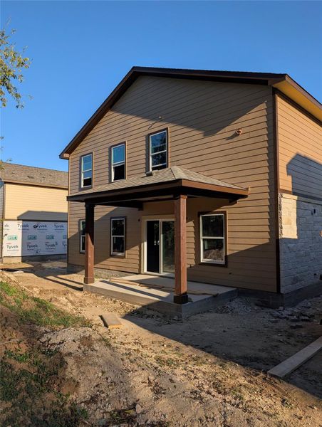 Back of property featuring a patio