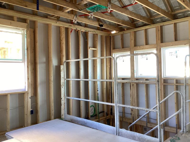 In-progress construction of a new home in The Cottages at Lariat, Liberty Hill, TX (Image 19). In-progress construction of a new home in The Cottages at Lariat, Liberty Hill, TX (Image 19).