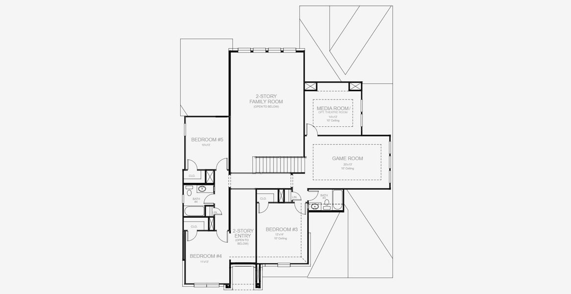 2D floor plan layout for the 3546W by Perry Homes in Sienna 60', Missouri City, TX (Image 3). 2D floor plan layout for the 3546W by Perry Homes in Sienna 60', Missouri City, TX (Image 3).