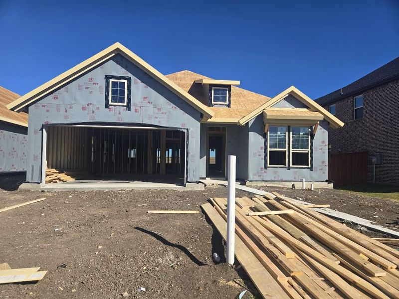 In-progress construction of a new home in Morningstar, Aledo, TX (Image 3).